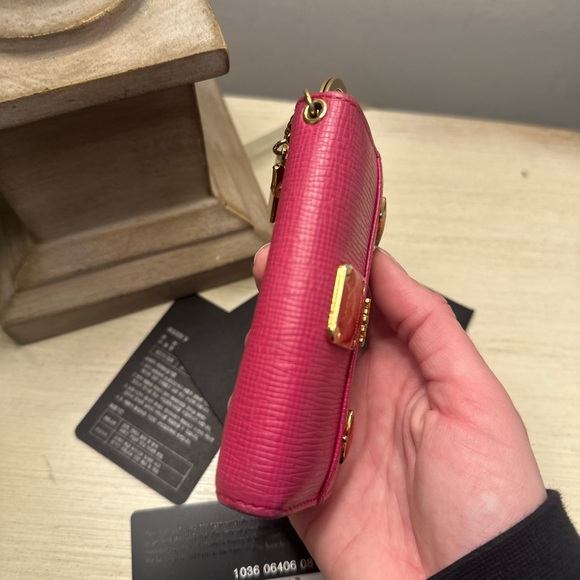 MCM Pink Leather Key Holder with Charms - Picture 12 of 16